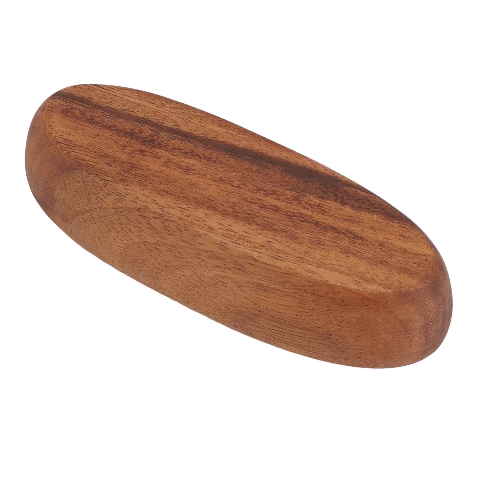 Bol à salade en bois grande capacité forme bateau – Plateau de service ovale multifonction