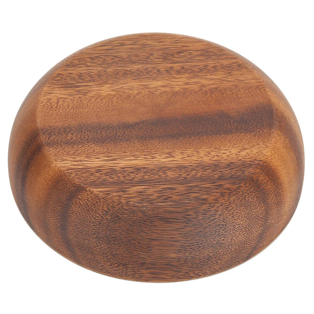 Bol à collation en bois naturel – Plat de service pour fruits, salades et soupes