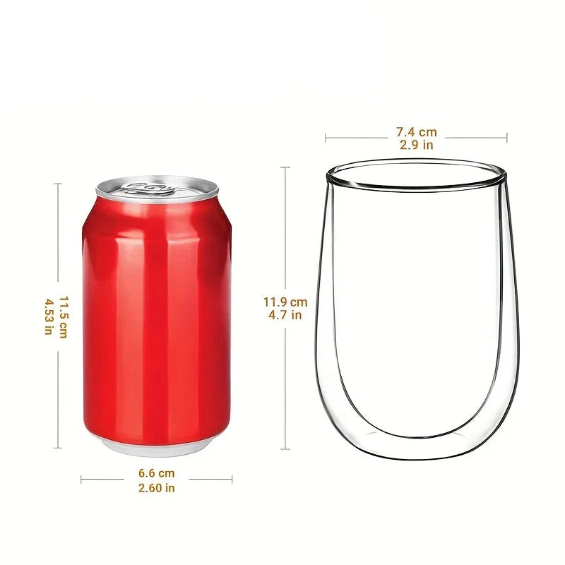 Verres double paroi en verre transparent – Tasses latte macchiato, lot de 2 ou 4 pièces